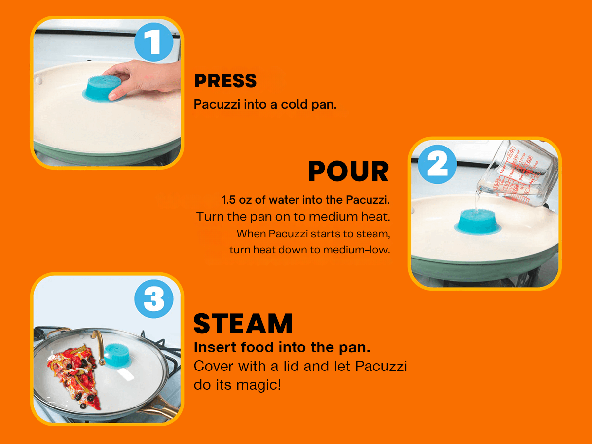 Pacuzzi Silicone Skillet Steamer + Bakers Mat