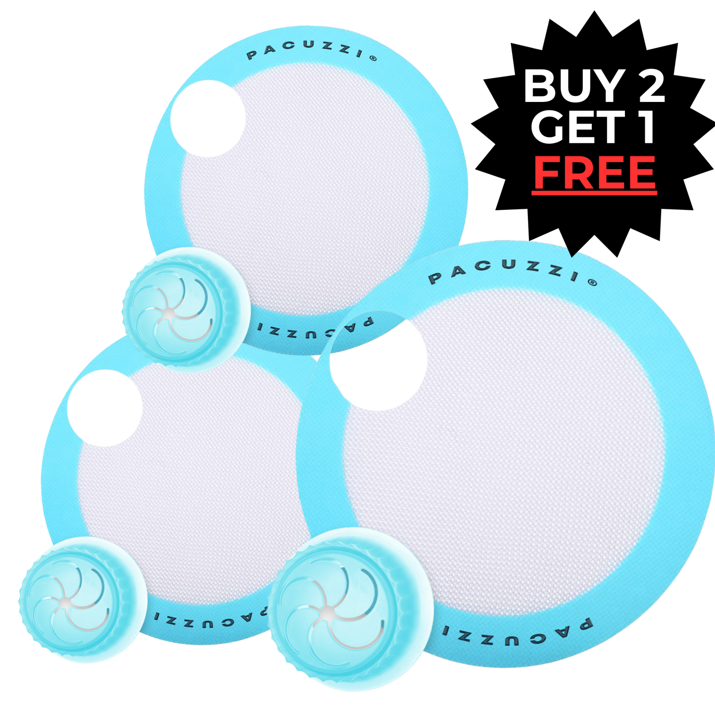 Pacuzzi Silicone Skillet Steamer + Bakers Mat - Bonus Bundle Packs