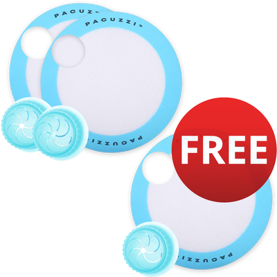 Pacuzzi Silicone Skillet Steamer + Bakers Mat - Bonus Bundle Packs